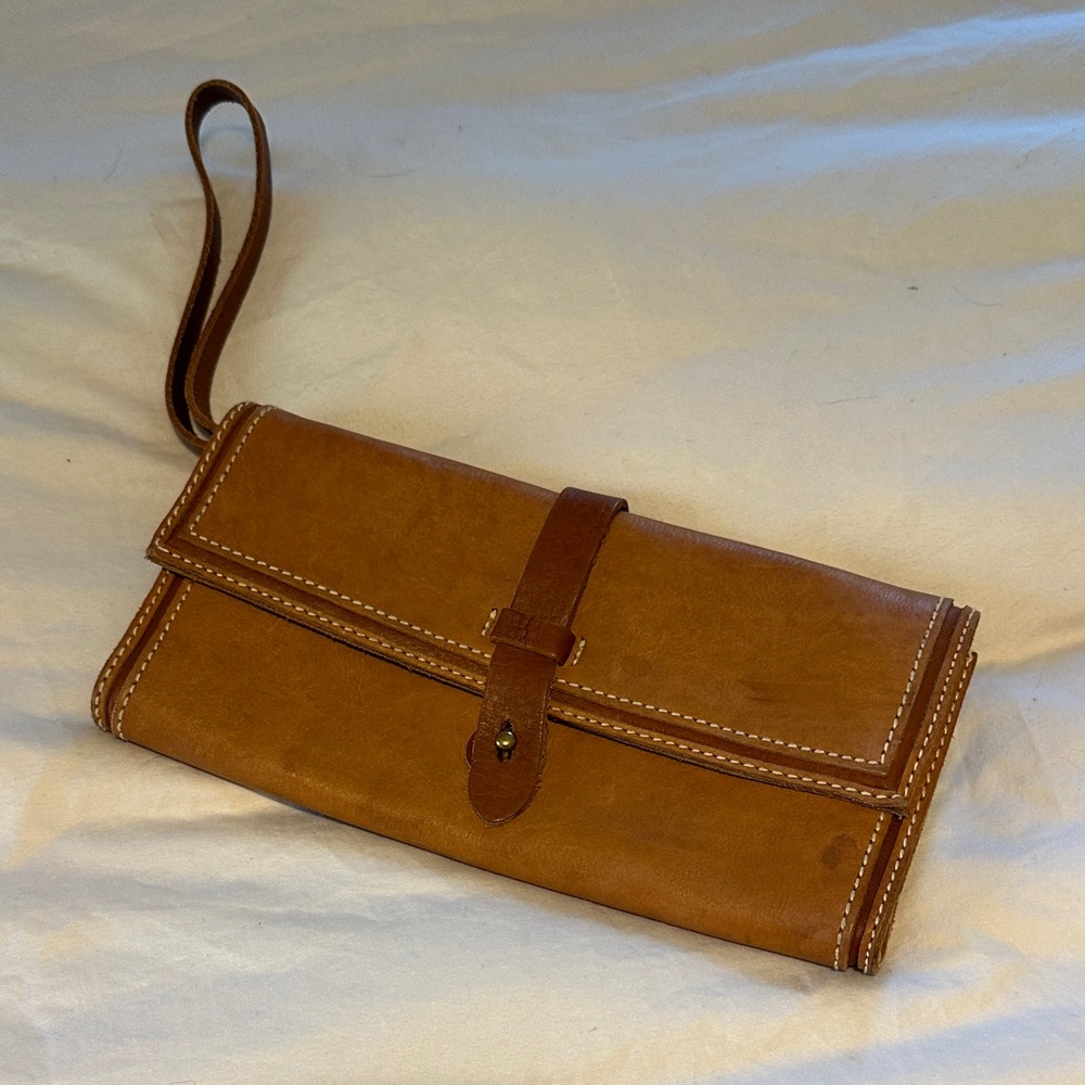 Brown Leather Clutch
